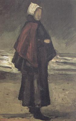 Vincent Van Gogh Fisherman's wife on the Beach (nn04)